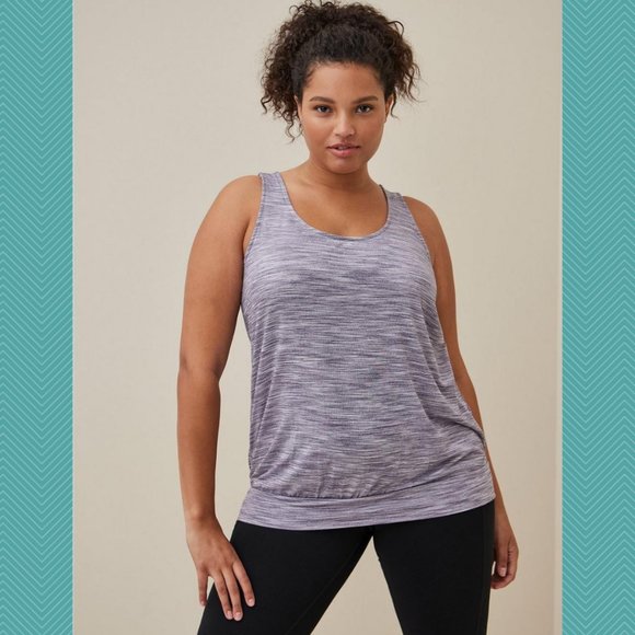 Torrid Lavender Spacedye Scoop Neck Tank - Picture 1 of 4